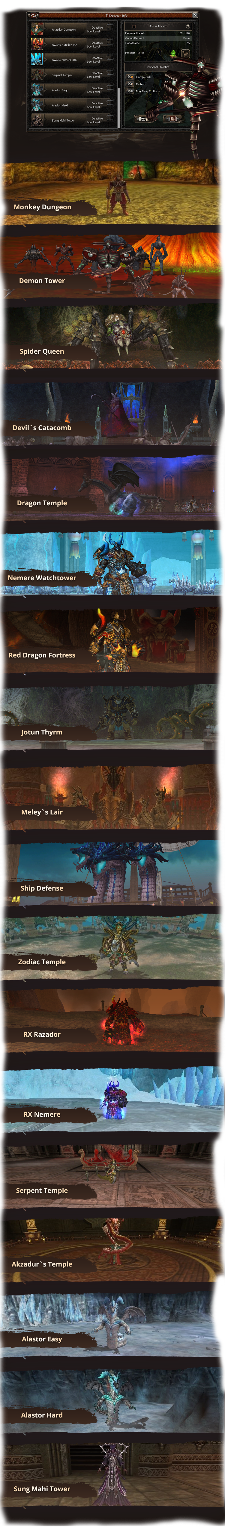 Dungeons in Project Hera